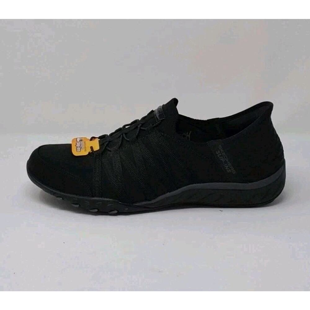 Skechers Slip-Ins Breathe Easy Roll With Me Black Womens Size 10 Relaxed Fit - Picture 12 of 16
